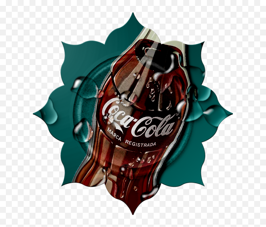 Monica Michielin Alphabets Blue Coca - Cola Coke Alphabet And Flower Outline In Colour Png,Coca Cola Icon Bottle