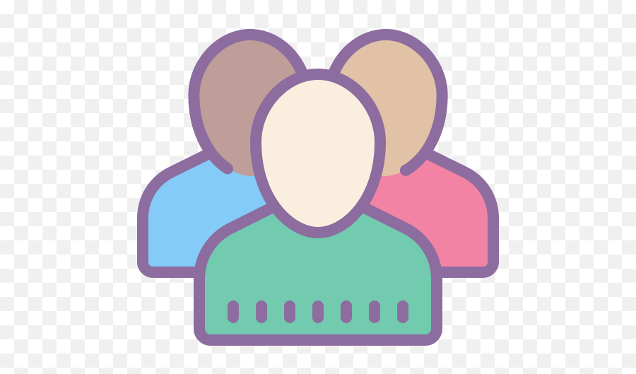 People Icon In Cute Color Style - Girly Png,Dusk Icon