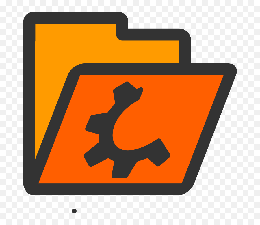 Free Clipart Folder Orange Open Anonymous - Open Symbol Of Computer Png,Folder Icon Art