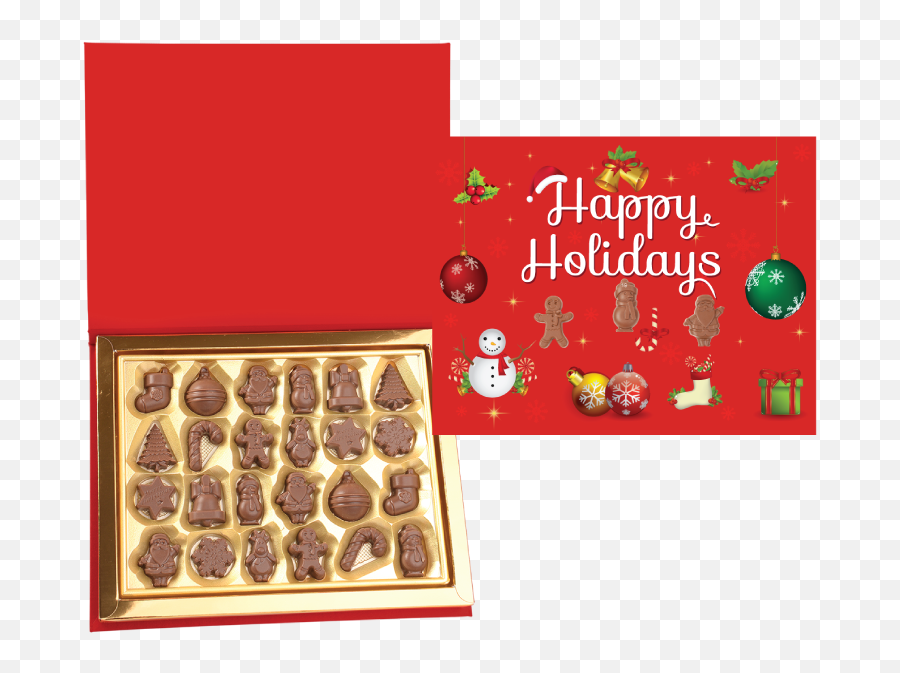 Greeting Christmas 6 Icon In Belgian Chocolate Soft Box - Bonbon Png,Christmas Icon Font
