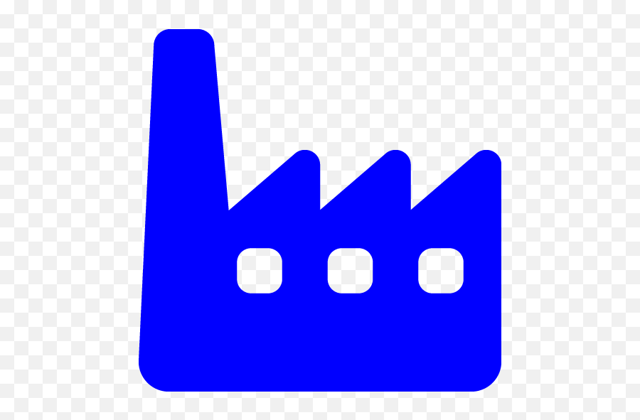 Blue Factory 2 Icon - Free Blue Factory Icons Png,Production Line Icon
