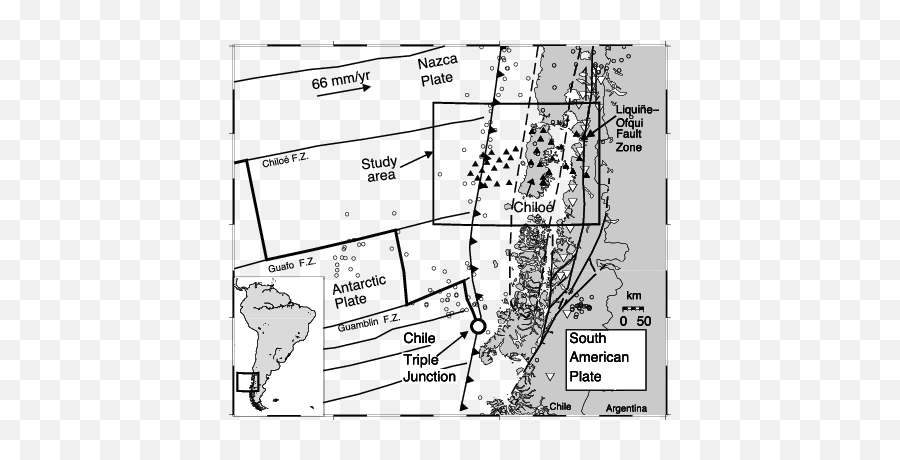 Tectonic Map Of The Southeast Pacific And Southern Chile - Tectonic Chile Triple Junction Png,Chile Png