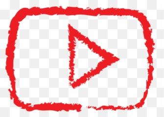 Drawn Grunge Line Media Social Youtube Icon - Circle png