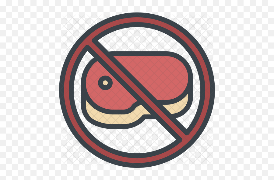 No Raw Meat Icon - Avoid Crowd Icon Png,Meat Png