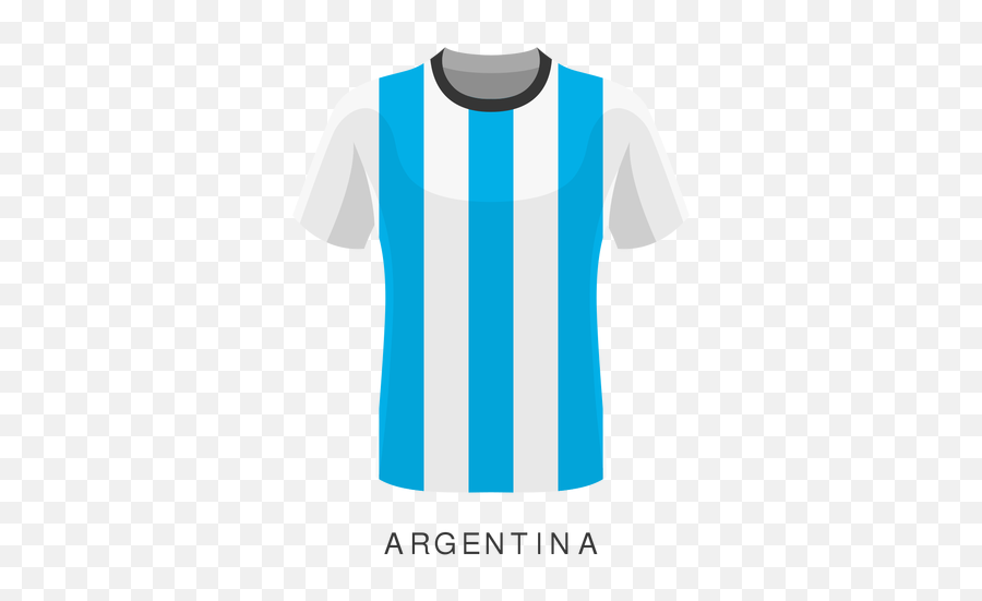 Argentina World Cup Football Shirt Cartoon - Transparent Png Dibujo De Camiseta De Argentina,Blue Shirt Png