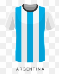 Argentina World Cup Football Shirt Cartoon - Transparent Png Dibujo De Camiseta De Argentina,Blue Shirt Png