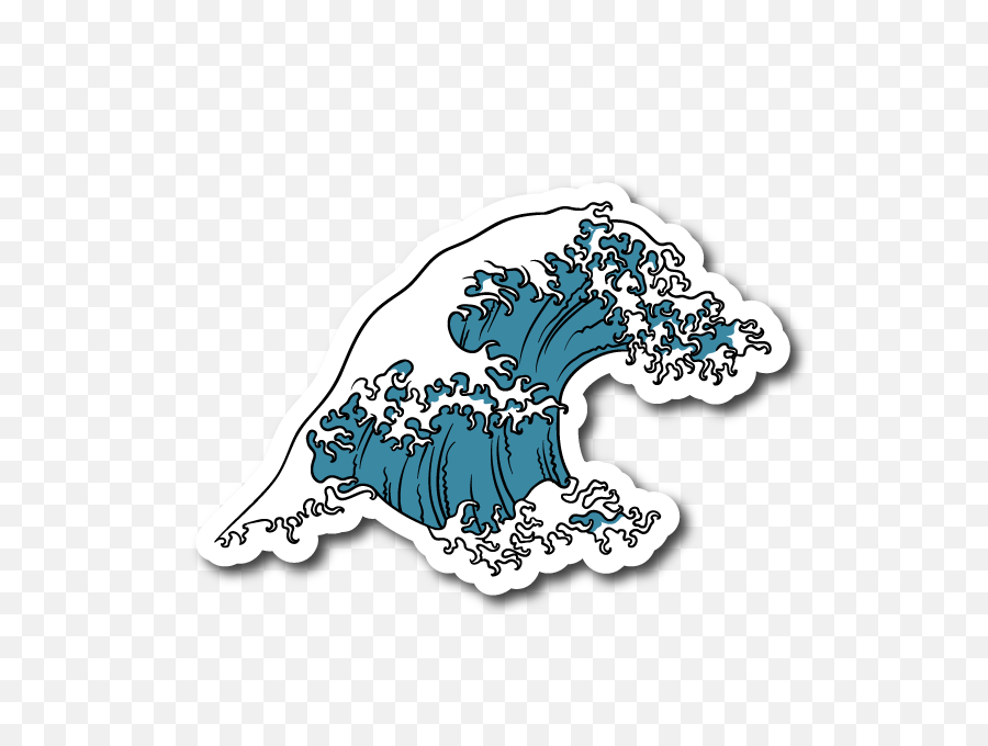 Blue Waves Png - Wave Clip Japanese Blue Wave Aesthetic Aesthetic Sticker,Wave Transparent Background