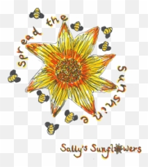 Sallyu0027s Sunflowers U0027letters Of Loveu0027 Hand Painted Wooden Initial Letters - Sunflowers By Gilly Page Jewellery Png,Sunflower Logo