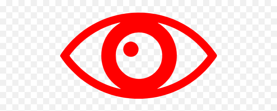 Red Eye 3 Icon - Free Red Eye Icons White Icon Eye Png,Eye Logo Png