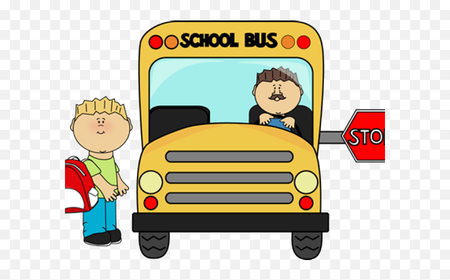School Bus Driver Clipart - Student And School Bus Clipart Png,School Bus Clipart Png
