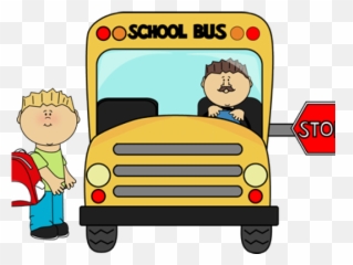 School Bus Driver Clipart - Student And School Bus Clipart Png,School Bus Clipart Png