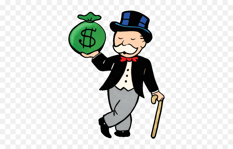 Richie Rich Monopoly Sticker By Eden - Animated Rich Man Gif Png,Monopoly  Man Png - free transparent png images 