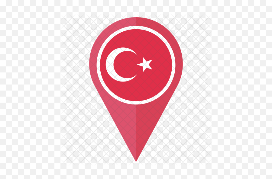 Turkey Flag Icon Of Flat Style - Emblem Png,Turkey Flag Png