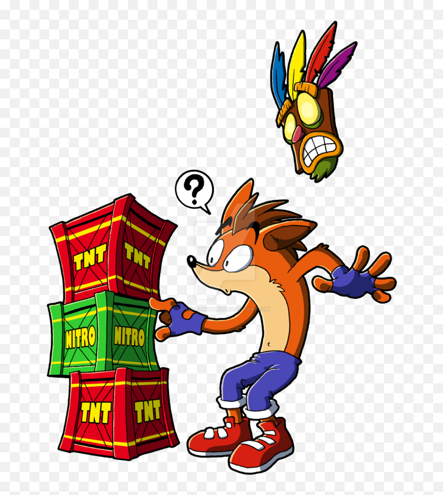 Crash Bandicoot Nitro Crate Png Freeuse - Crash Bandicoot Art Png,Crash Bandicoot Png