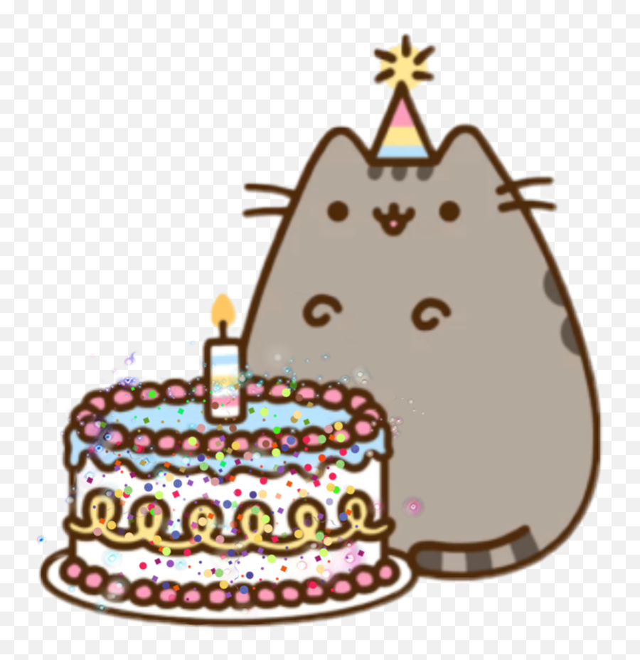 Pusheen Cat Birthday Cake - Pusheen Cat Happy Birthday Png,Pusheen Cat Png