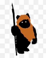 Star Wars Ewok Vector Clipart - Star Wars Ewok Silhouette Png,Ewok Png