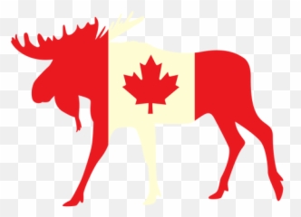 Moose With Canada Flag Flat - Transparent PNG u0026 SVG vector file Canada Flag