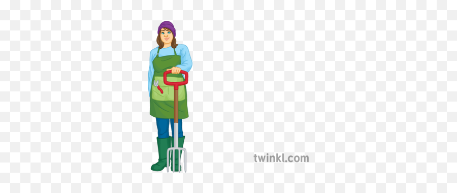 Gardener Illustration - Twinkl Shovel Png,Gardener Png