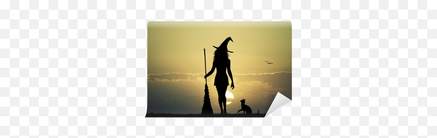 Witch Silhouette - We Live To Change Witch You Were Born Png,Sunset Png