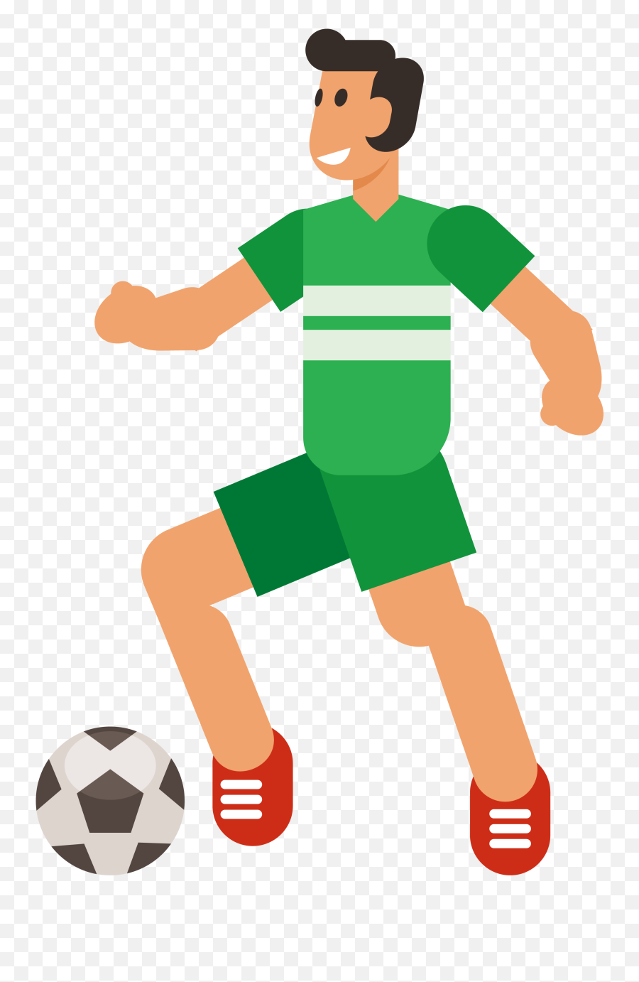 Arquivo De Jogador Chutando Bola Png - Green Png Soccer Pkayer Clip Art,Bola Png