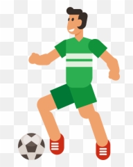 Arquivo De Jogador Chutando Bola Png - Green Png Soccer Pkayer Clip Art,Bola Png