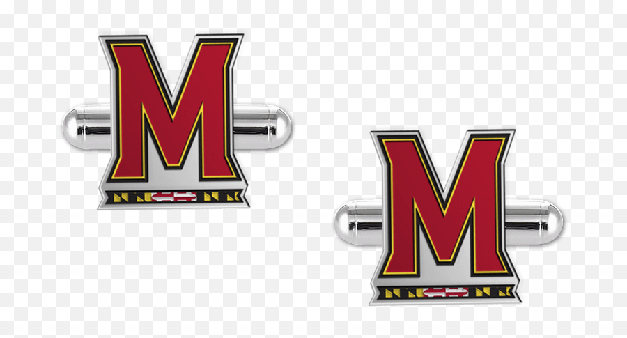 Umd M Logo Enamel Cufflinks In 2020 Halo - Horizontal Png,Maryland Logo Png