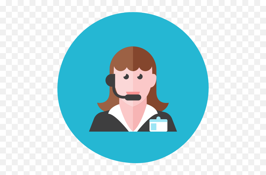 Receptionist Icon Myiconfinder - Telemarketing Icon Png,Receptionist Png