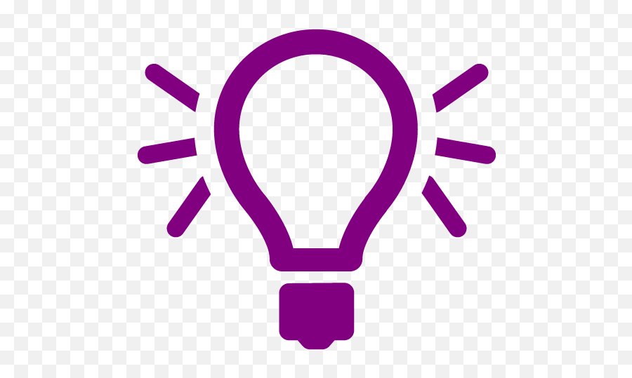 Purple Light Bulb 6 Icon - Purple Lightbulb Icon Png,Bulb Icon