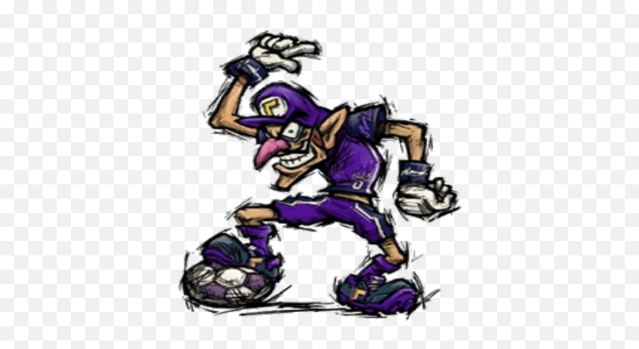 Modelsaber - Super Mario Strikers Art Png,Waluigi Transparent