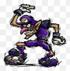Modelsaber - Super Mario Strikers Art Png,Waluigi Transparent