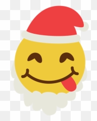 Tongue Santa Claus Emoticon 3 - Transparent PNG u0026 SVG vector Christmas Emoticon Png