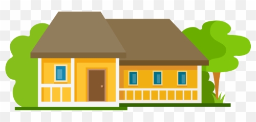 Cozy Village House Clipart - Clipart World House Flat Icon Png