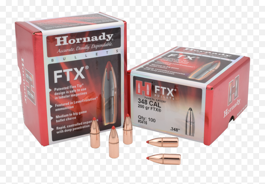 Hornady Ftx Rifle Bullets 348 Caliber 0348 Diameter - Hornady 45 Cal 230 Gr Xtp Png,Bullets Transparent
