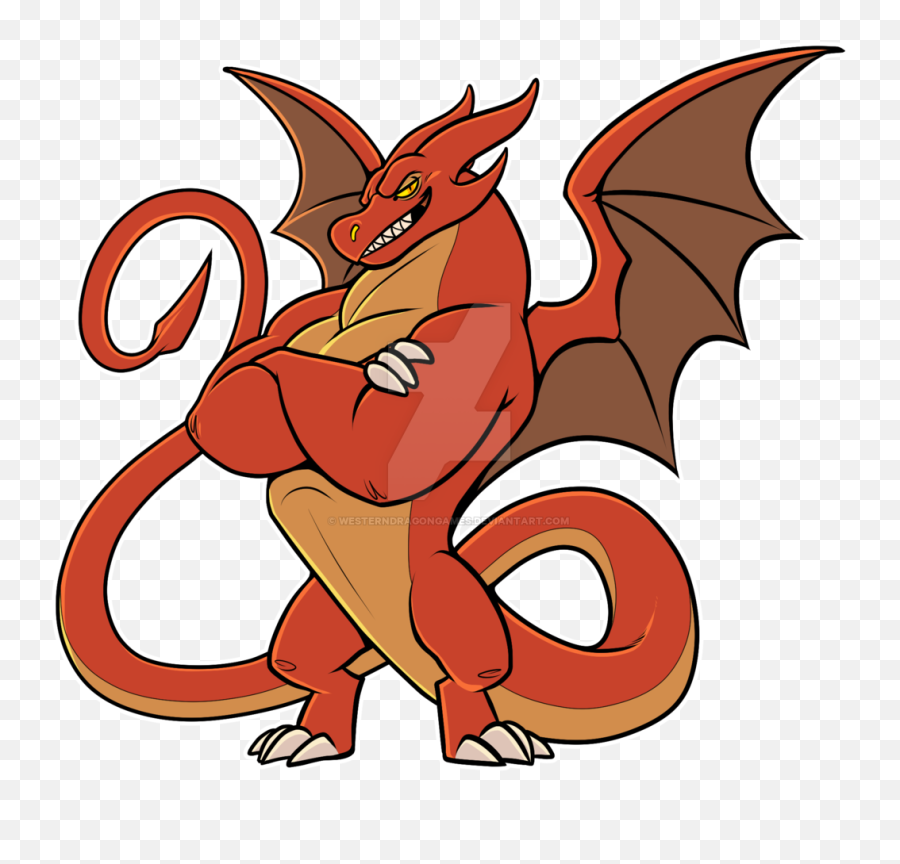 Red Dragon Clipart - Cartoon Red Dragon Png,Red Dragon Png
