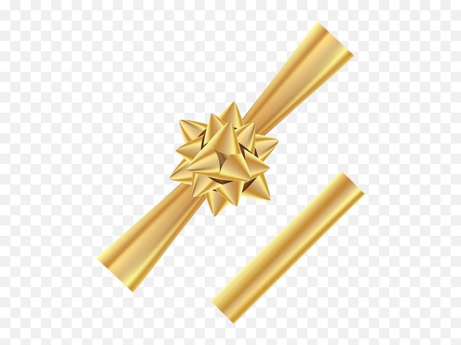 Ribbon Gold Transparent Png Image - Gold Bow Transparent Png,Gold Bow Transparent Background