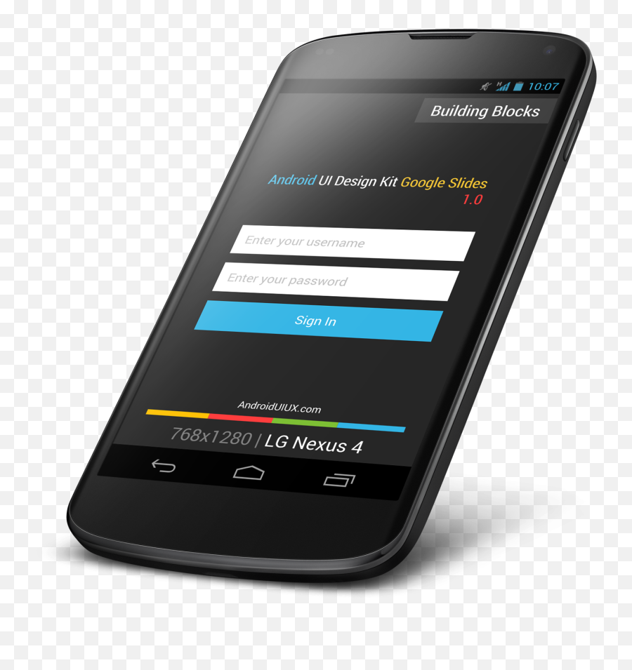 Android Ui Template U2013 Androiduiux - Android Ui Free Design Png,Android Icon Template Psd