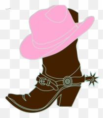 Cowgirl Hat And Boot Png Svg Clip Art For Web - Download Png