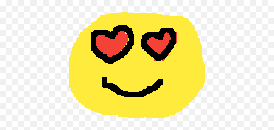 Pixilart - Heart Eye Emoji By Neonstrawberry Smiley Png,Heart Eye Emoji Png