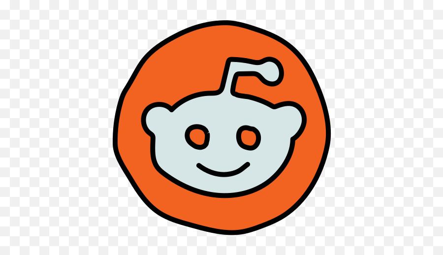 Reddit Icon In Doodle Style - Happy Png,Reddit Logo Icon