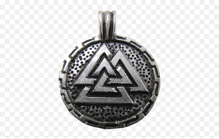 Download Hd Round Valknut Symbol Of Odin Necklace - Isle Of Locket Png,Odin Png