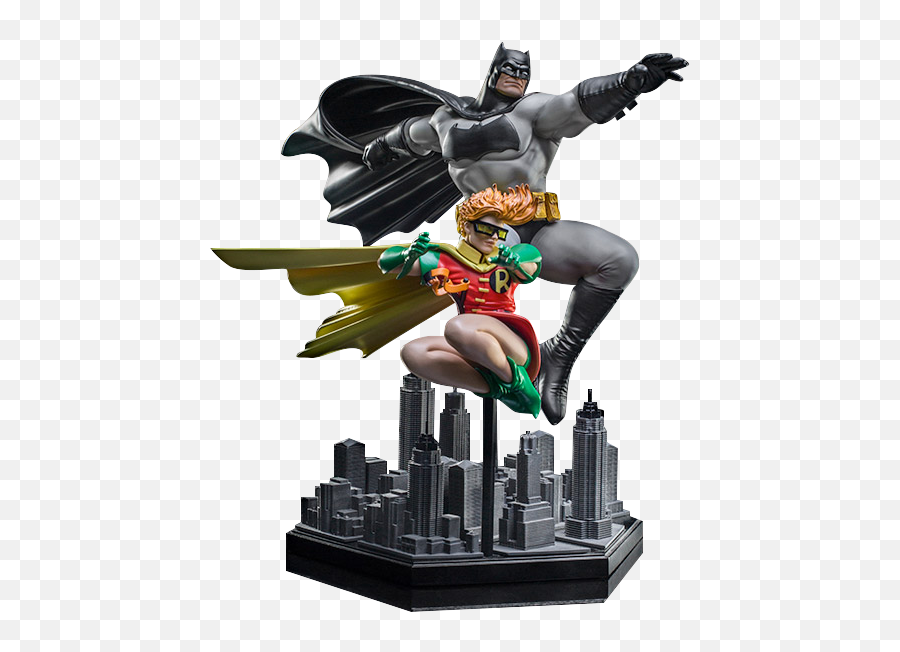 Art Scale Batman Robin Frank Miller - Iron Studios Batman Robin Png,Batman And Robin Png