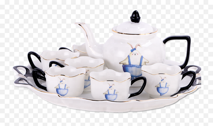 Download China Tea Set Red - Tea Party Set Transparent Png,Tea Set Png