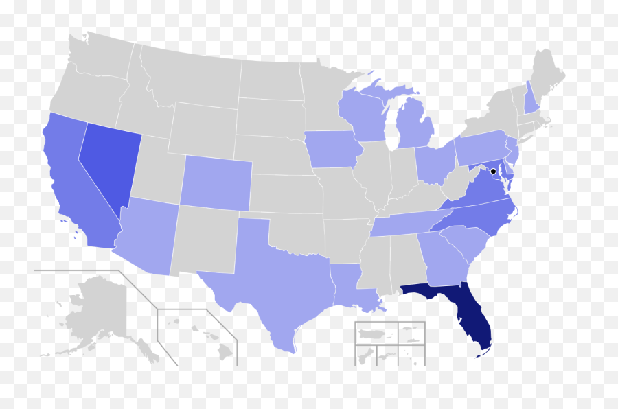 List Of Presidential Trips Made By Donald Trump 2020 - Blank Wikipedia Us Map Png,Ivanka Trump Transparent