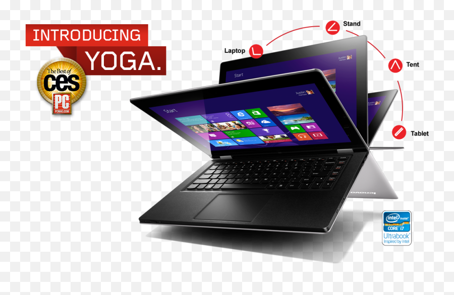 Lenovo Yoga Logo Png Picture 744365 - Lenovo Tab Cum Laptop,New Lenovo Logo