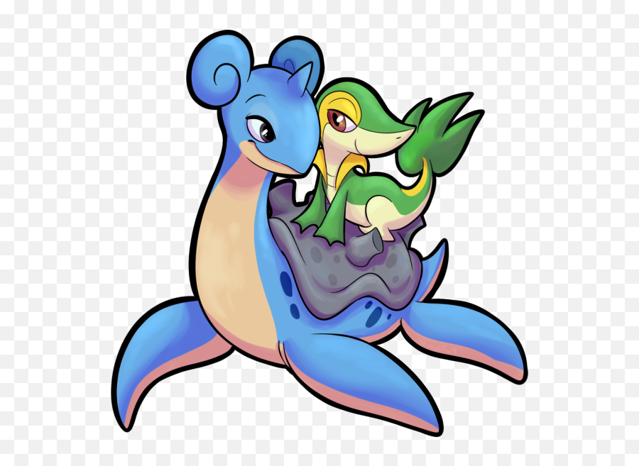 Lapras Snivy Sticker - Lapras And Snivy Png,Lapras Png