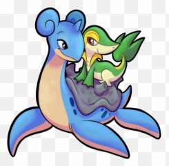 Lapras Snivy Sticker - Lapras And Snivy Png,Lapras Png