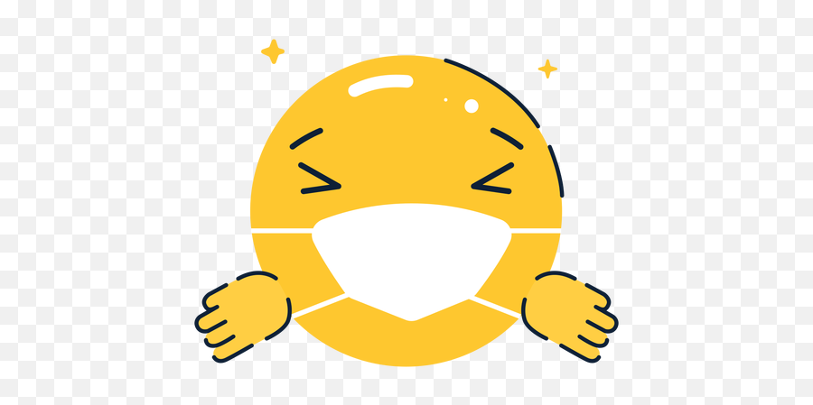 Emoji Hugging With Facemask Flat - Transparent Png U0026 Svg Emoji Com Mascara Png,Worried Emoji Png