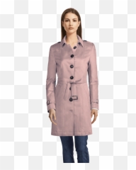 Pastel Pink Single - Gabardinas Cortas Para Mujer Png,Trench Coat Png