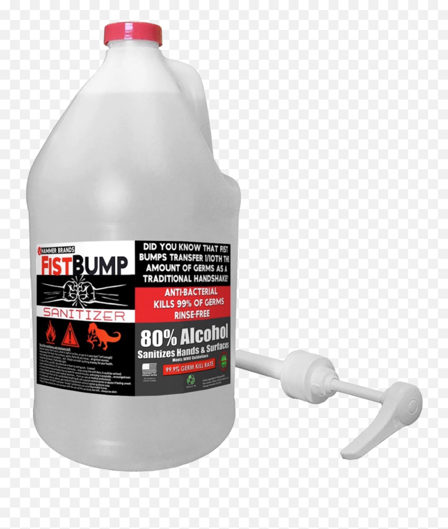 Fist - Bumpsanitizergallons Hammer Brands Automotive Fluid Png,Fist Bump Png