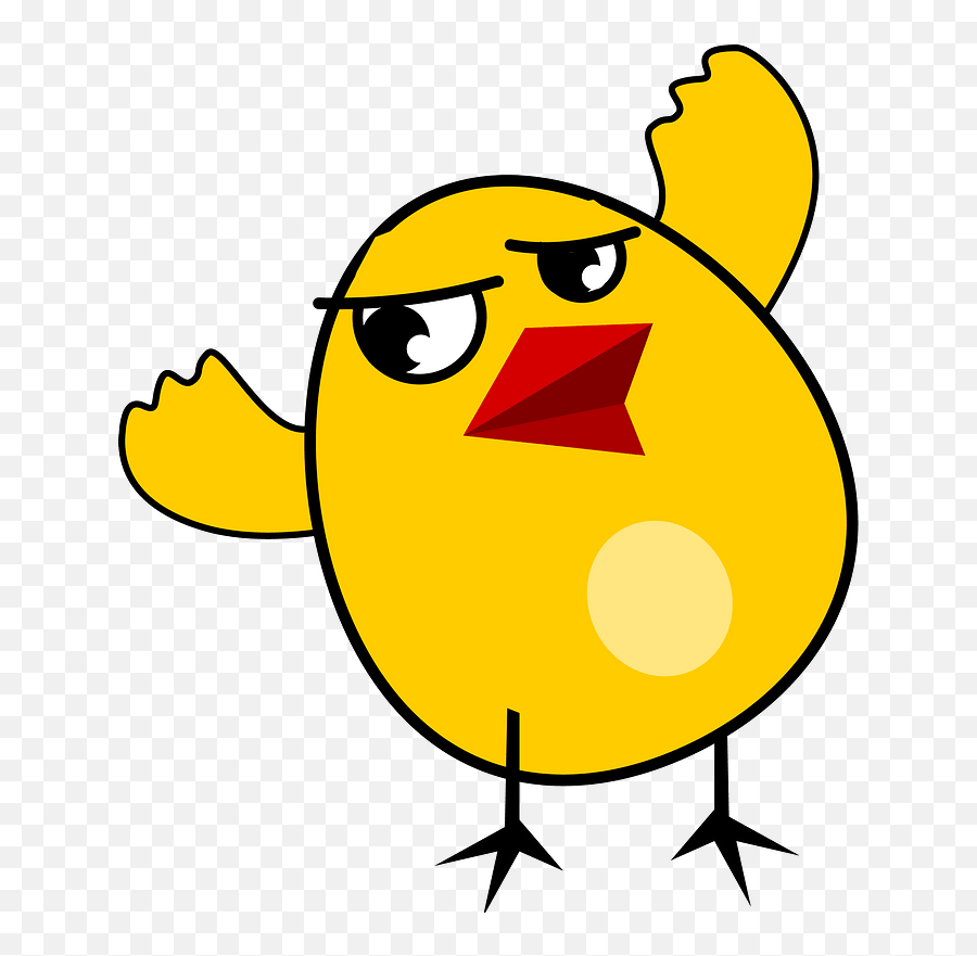 Chick - Wings Raised Clipart Free Download Transparent Png Happy,Cartoon Wings Png